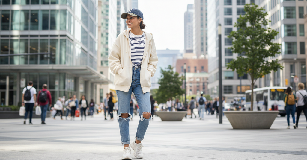 Gorra Parche Letra Blanco Deslavada